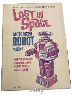 Vintage Remco Lost In Space Motorized Robot Remco Boxed Style 760 Working