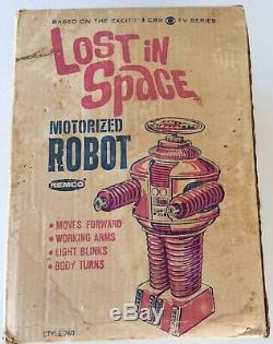 Vintage Remco Lost In Space Robot + Box 1966 Motorised