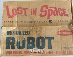 Vintage Remco Lost In Space Robot + Box 1966 Motorised