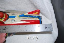 Vintage Rocket Friction Toy all original not a repro. MF- 742 made in China 507