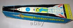 Vintage Rocket Interkozmosz Space Start-1 60's Tin Toy Friction Holdraketa