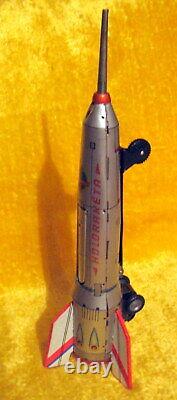 Vintage Rocket Interkozmosz Space Start-1 60's Tin Toy Friction Holdraketa