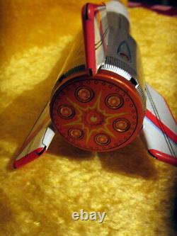 Vintage Rocket Interkozmosz Space Start-1 60's Tin Toy Friction Holdraketa