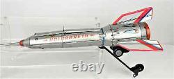 Vintage Rocket Ship Tin Friction Space Toy Holdraketa Hungary in Original Box