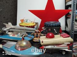 Vintage Rocket Toy Space Traveler Agatex Romania Cosmos 189 Friction Powered