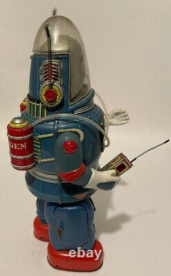 Vintage Rosko Nomura Astronaut Tin Toy Japan Space Robot Spaceman