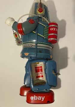 Vintage Rosko Nomura Astronaut Tin Toy Japan Space Robot Spaceman