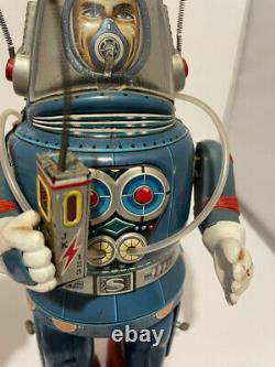 Vintage Rosko Nomura Astronaut Tin Toy Japan Space Robot Spaceman