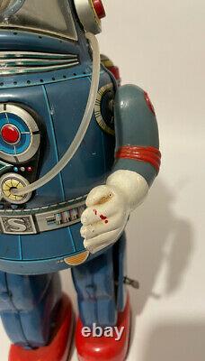 Vintage Rosko Nomura Astronaut Tin Toy Japan Space Robot Spaceman