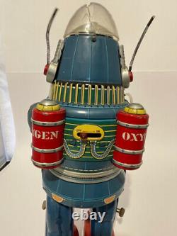 Vintage Rosko Nomura Astronaut Tin Toy Japan Space Robot Spaceman