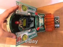 Vintage S-H Horikawa New Space Capsule Green Tin Battery Toy With Box 1960s NIB