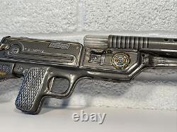 Vintage SH Horikawa Tin Rapid Fire Space Rifle Double Barrel Japan Battery Op