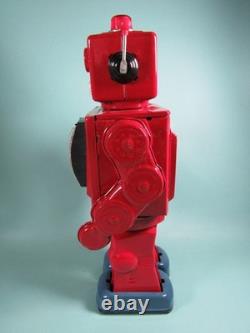 Vintage SPACE WALK MAN ME 100 Robot 12 Tin Toy Figure RED with Box Does NOT Power