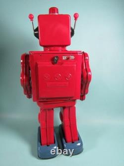 Vintage SPACE WALK MAN ME 100 Robot 12 Tin Toy Figure RED with Box Does NOT Power