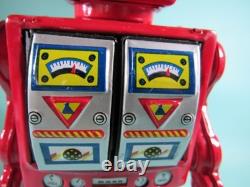 Vintage SPACE WALK MAN ME 100 Robot 12 Tin Toy Figure RED with Box Does NOT Power