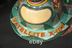 Vintage Satellite X 107 Space MT Trademark Battery Litho Tin Toy, Japan