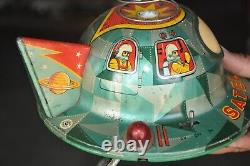 Vintage Satellite X 107 Space MT Trademark Battery Litho Tin Toy, Japan