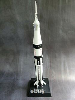 Vintage Saturn 1b Apollo 7 NASA 1144 Scale Wood Space Model Rocket Skylab