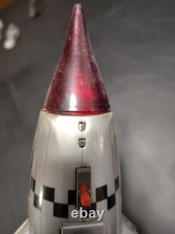 Vintage Solar X Battery Operated Rocket Toy Made In Japan Working Condition