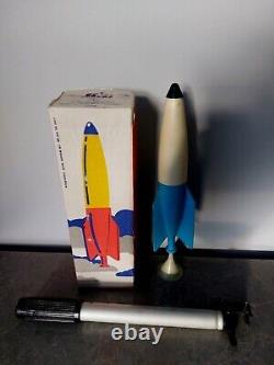 Vintage Soviet 80' Pump Action Toy Space Rocket VOSTOK Box