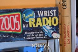Vintage Space 2005 Personal Wrist AM Radio Headphone Mini Michiko Japan