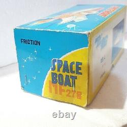 Vintage Space Boat Tin Litho Friction Sparking Mf278 Nib 1970