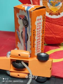 Vintage Space Car Straume'rottalieta' Mechanical Toy Soviet Era Latvia Cccp