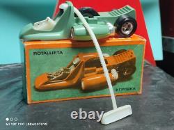 Vintage Space Car Straume'rottalieta' Mechanical Toy Soviet Era Latvia Cccp