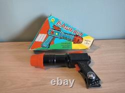 Vintage Space Gun Tin Toy Astronaut Cosmonaut Alien Rocket Pistol