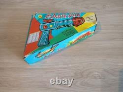 Vintage Space Gun Tin Toy Astronaut Cosmonaut Alien Rocket Pistol