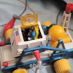 Vintage Space Lunar Rover Toy Vehicle with Astronaut Figure, USA Flag, 1 Decals