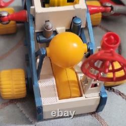 Vintage Space Lunar Rover Toy Vehicle with Astronaut Figure, USA Flag, 1 Decals