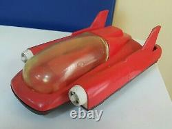Vintage Space Rocke Toy Futuristic Utopian Friction Conception Model Plastic
