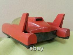 Vintage Space Rocke Toy Futuristic Utopian Friction Conception Model Plastic