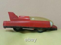 Vintage Space Rocke Toy Futuristic Utopian Friction Conception Model Plastic