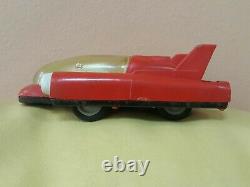 Vintage Space Rocke Toy Futuristic Utopian Friction Conception Model Plastic