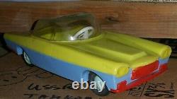 Vintage Space Rocke Toy Futuristic Utopian Friction Conception Model Plastic