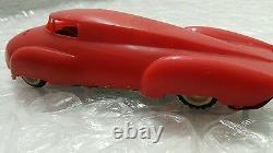 Vintage Space Rocke Toy Futuristic Utopian Friction Conception Model Plastic