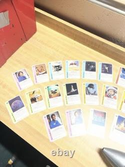 Vintage Space Rocket Metal Coin Bank + U. S. Space Exploration Rummy Game