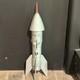 Vintage Space Rocket Metal Toy Bank 1957 Astro MFG Berzac Creations w RED TIP