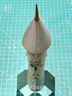 Vintage Space Rocket Metal Toy Bank 1957 Astro MFG Berzac Creations w RED TIP
