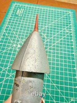 Vintage Space Rocket Metal Toy Bank 1957 Astro MFG Berzac Creations w RED TIP