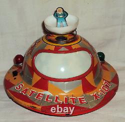 Vintage Space Satellite X 107 Tin Litho Battery Operated Japan Modern Toys