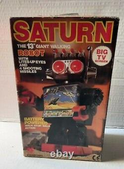 Vintage Space Saturn Robot 13 walking big eyes -TV 1981