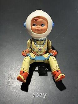 Vintage Space Scooter Tin & Plastic Toy Japanese by Modern Toys, Masudaya 1960s