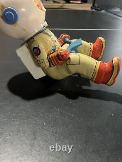 Vintage Space Scooter Tin & Plastic Toy Japanese by Modern Toys, Masudaya 1960s