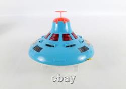 Vintage Space Ship Battery Operated 6 Shooting Discs Interior Lights Sound