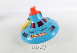 Vintage Space Ship Battery Operated 6 Shooting Discs Interior Lights Sound