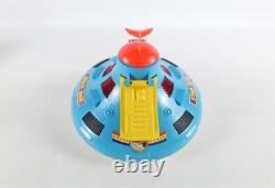 Vintage Space Ship Battery Operated 6 Shooting Discs Interior Lights Sound