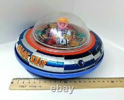 Vintage Space Ship X-5 Tin Toy Battery Operated Original Box. WORKING. Rare